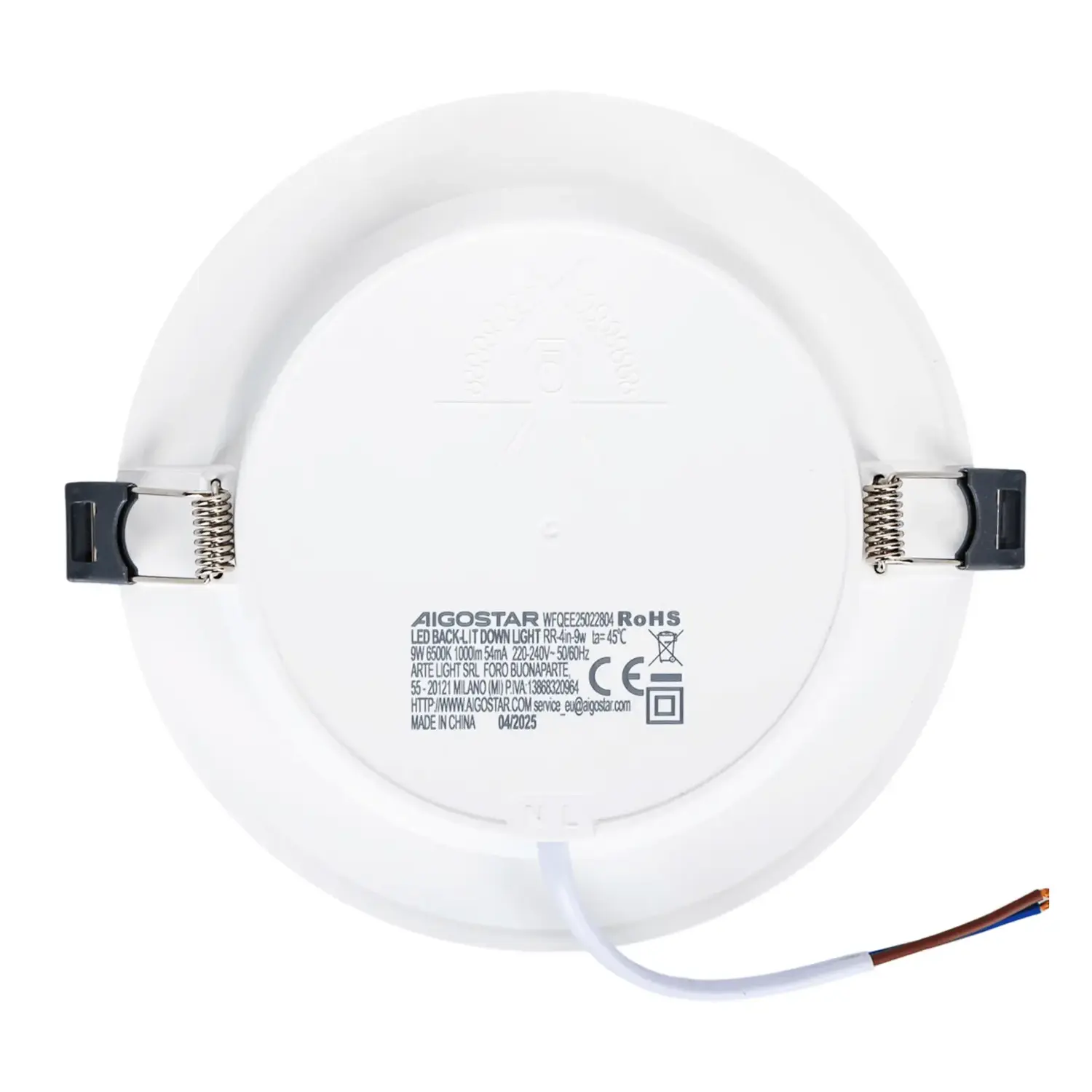 immagine Downlight LED E6 rotondo da incasso 9W luce fredda