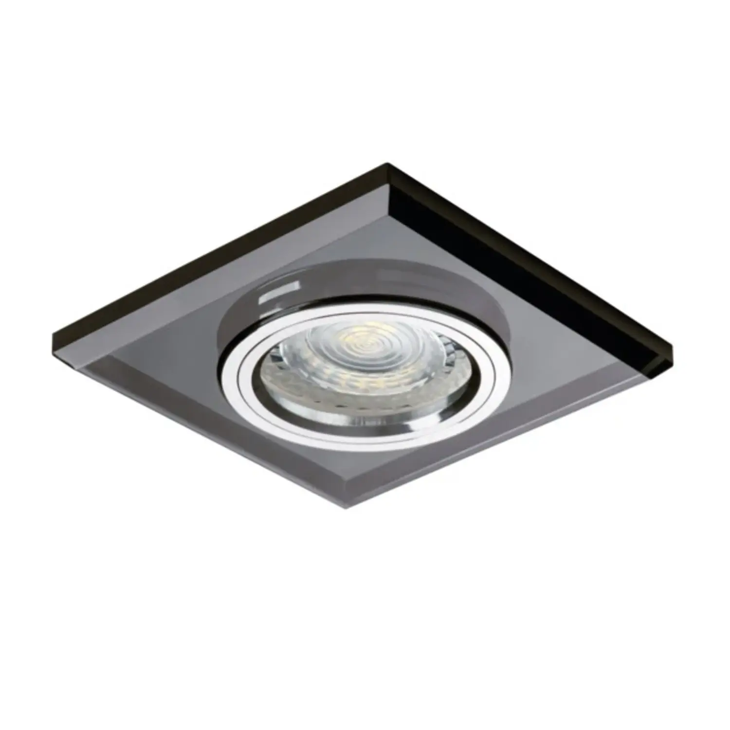 immagine del prodotto porta faretto incasso decorativo gu10 vetro blu scuro 1 luce fisso quadrato