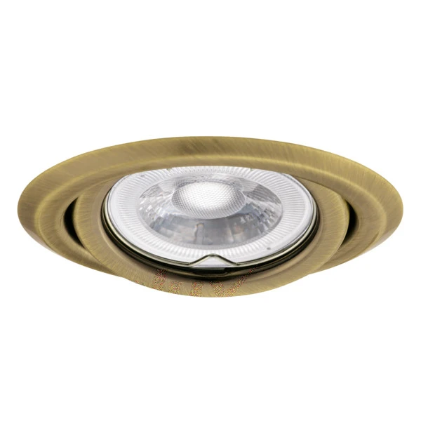 immagine del prodotto faretto da incasso ottone opaco orientabile IP20 interno GX5,3 CE 80 mm kan 00330