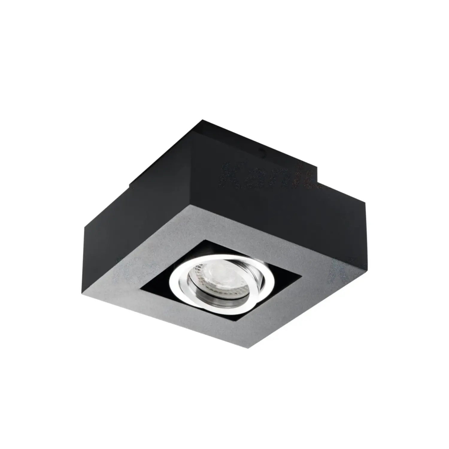 immagine faretto decorativo stobi dlp orientabile nero IP20 interno GU10 CE alluminio 220-240 volt 1 luce kan 26830