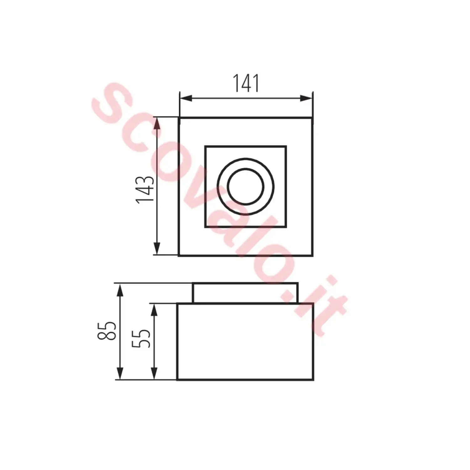 immagine porta faretto decorativo stobi dlp lampada parete gu10 nero 1 luce orientabile