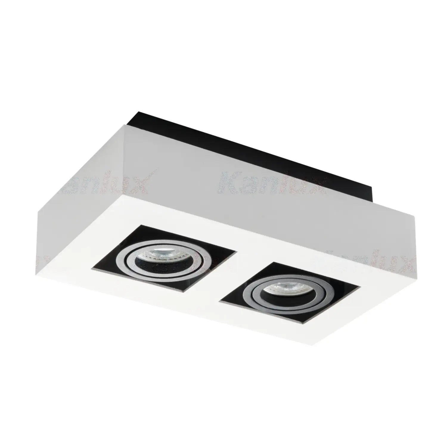 immagine porta faretto decorativo stobi dlp lampada parete gu10 bianco 2 luci orientabile