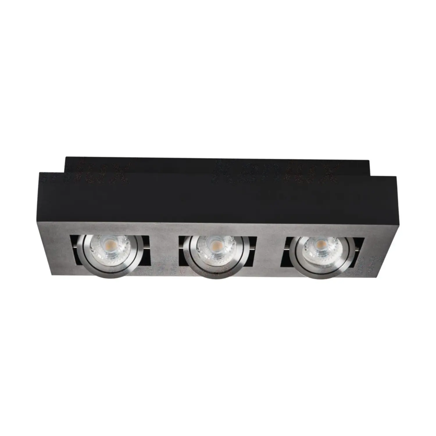 immagine del prodotto porta faretto decorativo stobi dlp lampada parete gu10 nero 3 luci orientabile