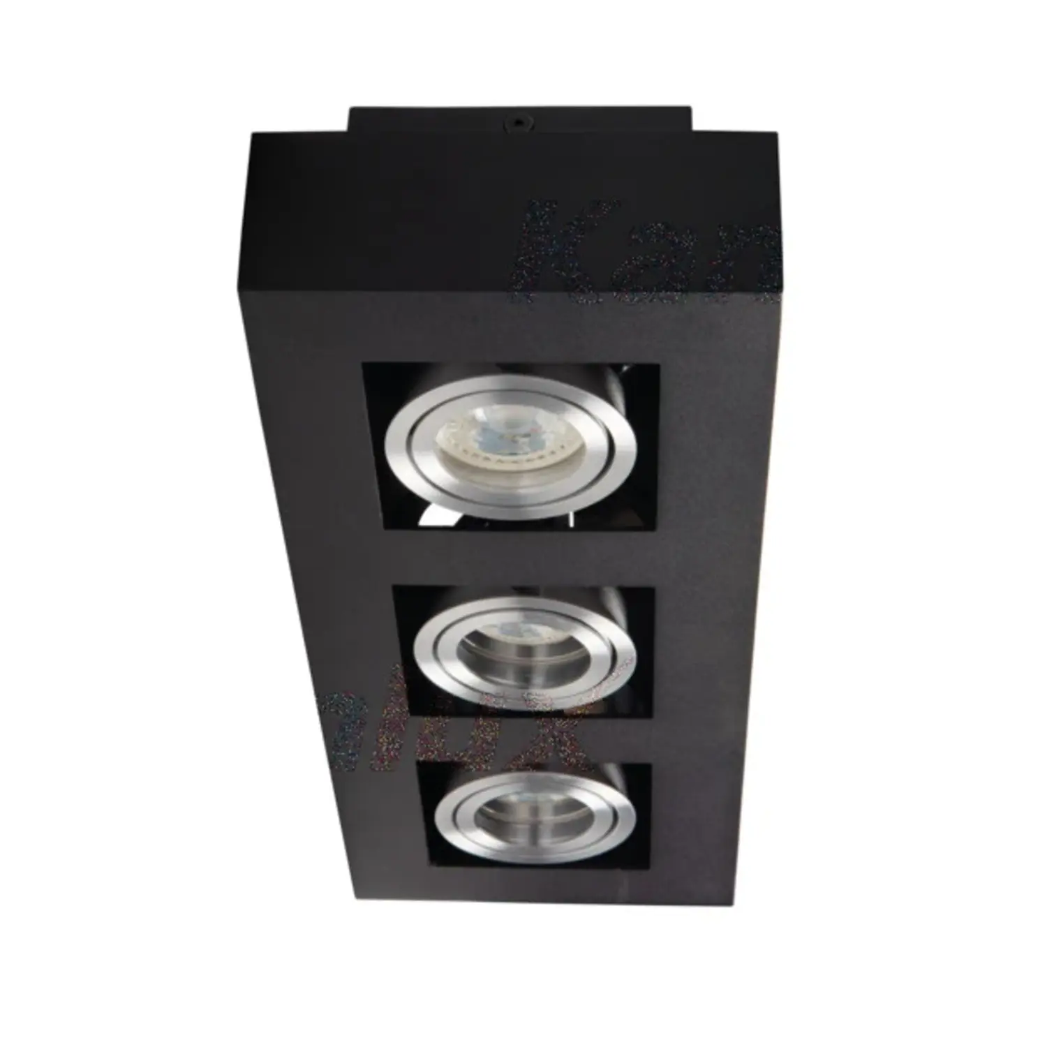 immagine porta faretto decorativo stobi dlp lampada parete gu10 nero 3 luci orientabile