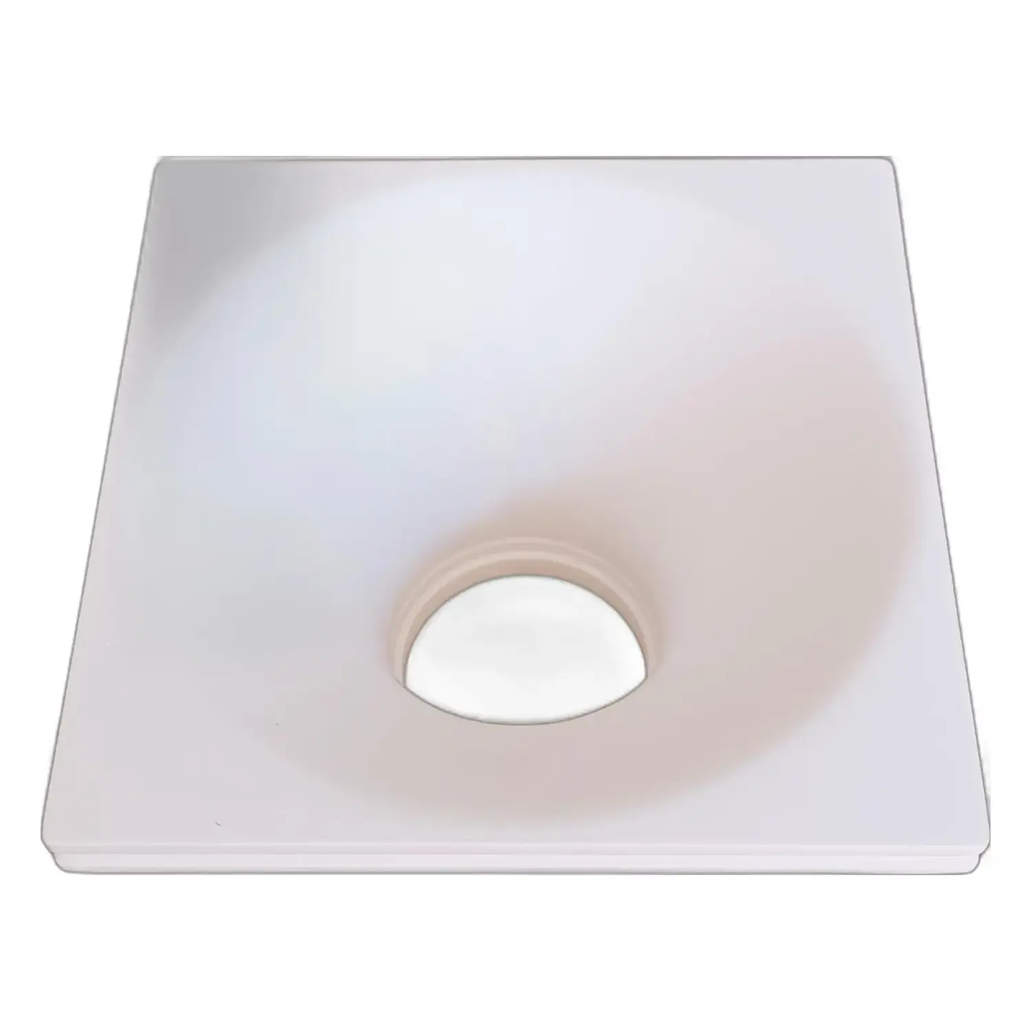 immagine faretto in gesso contro soffitto cartongesso gu10 bianco 1 luce fisso quadrato