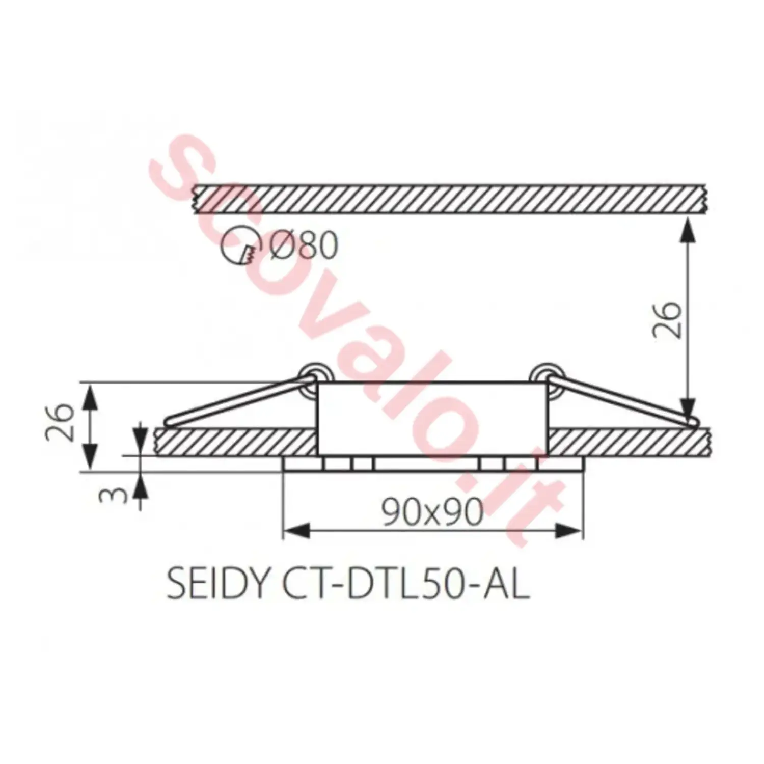 immagine porta faretto incasso alluminio decorativo gu10 alluminio 1 luce orientabile quadrato