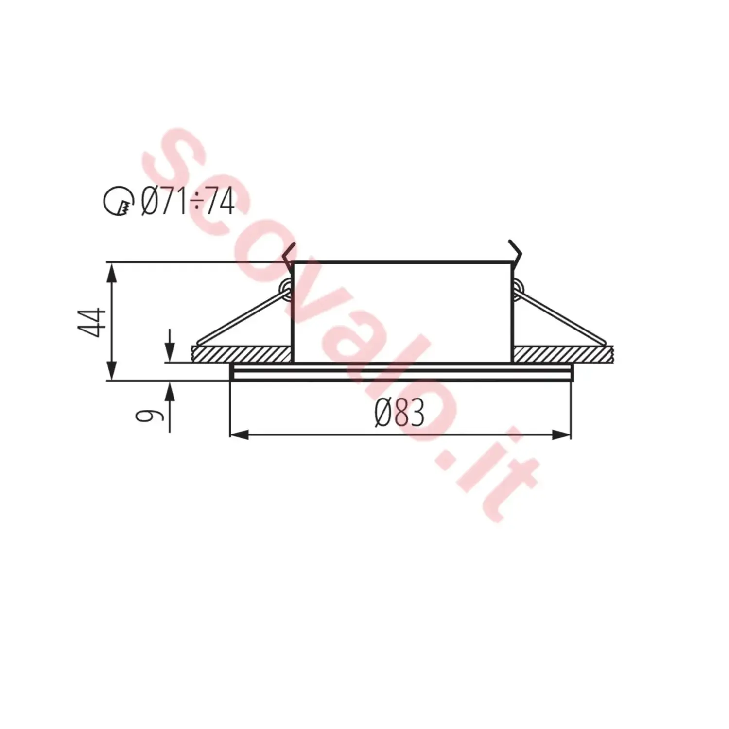 immagine porta faretto incasso bagno qules gu10 bianco tondo