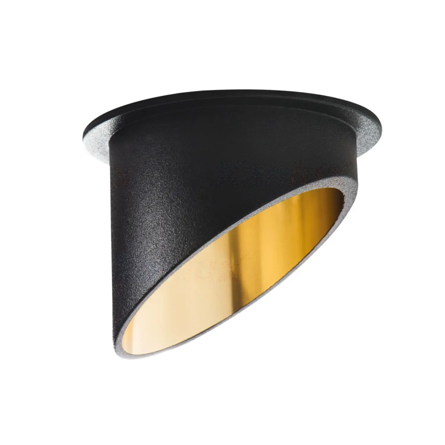 immagine del prodotto porta faretto incasso decoratico spag doppio colore nero-oro 65 mm tondo