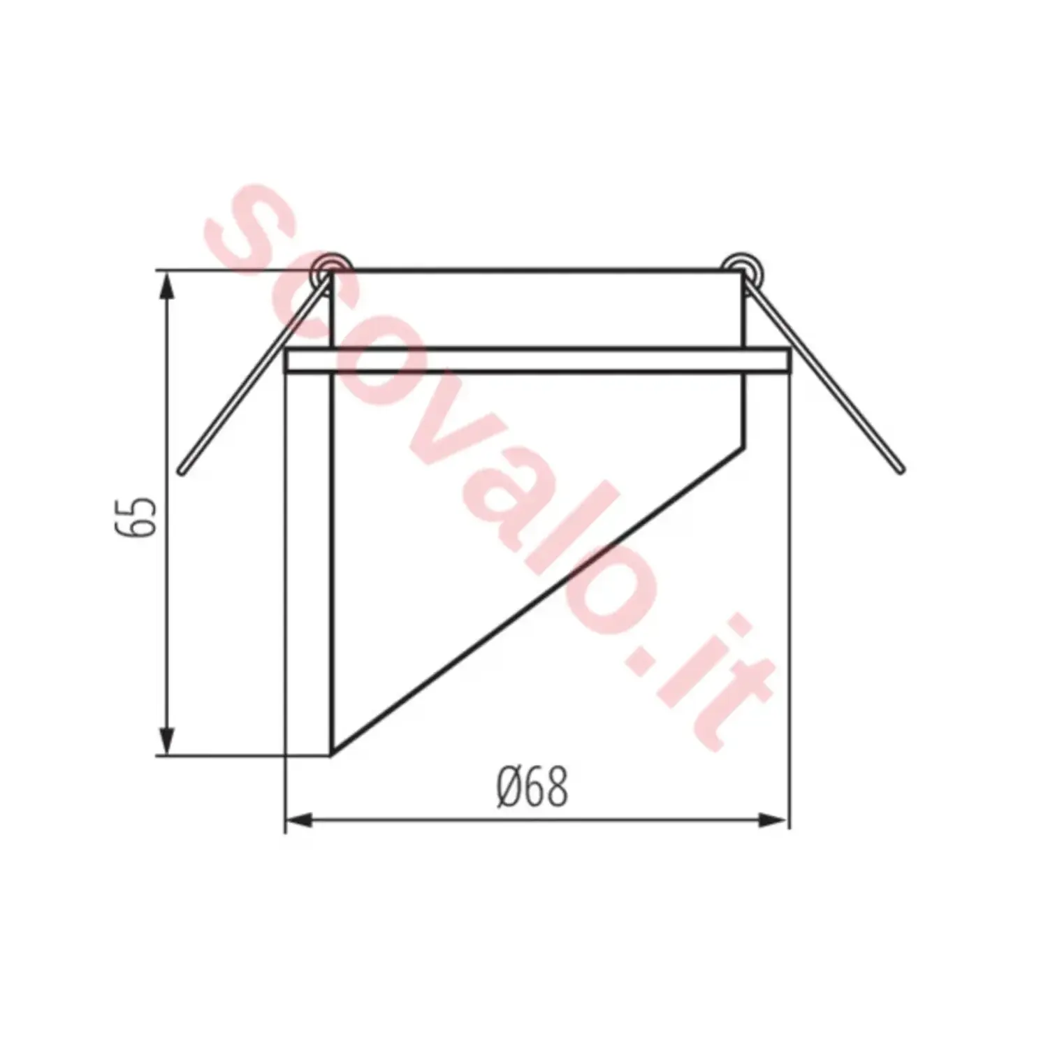 immagine porta faretto incasso decoratico spag doppio colore nero-oro 65 mm tondo