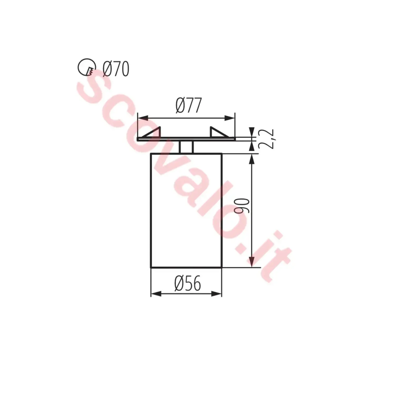 immagine porta faretto incasso decorativo sporgente chiro gu10 bianco orientabile tondo