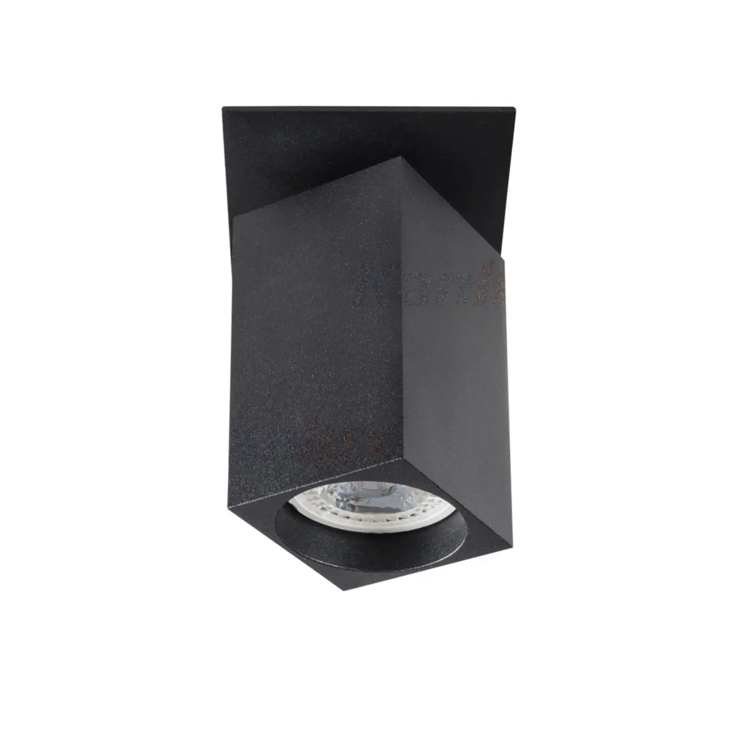 immagine del prodotto porta faretto incasso decorativo sporgente chiro gu10 nero orientabile quadrato