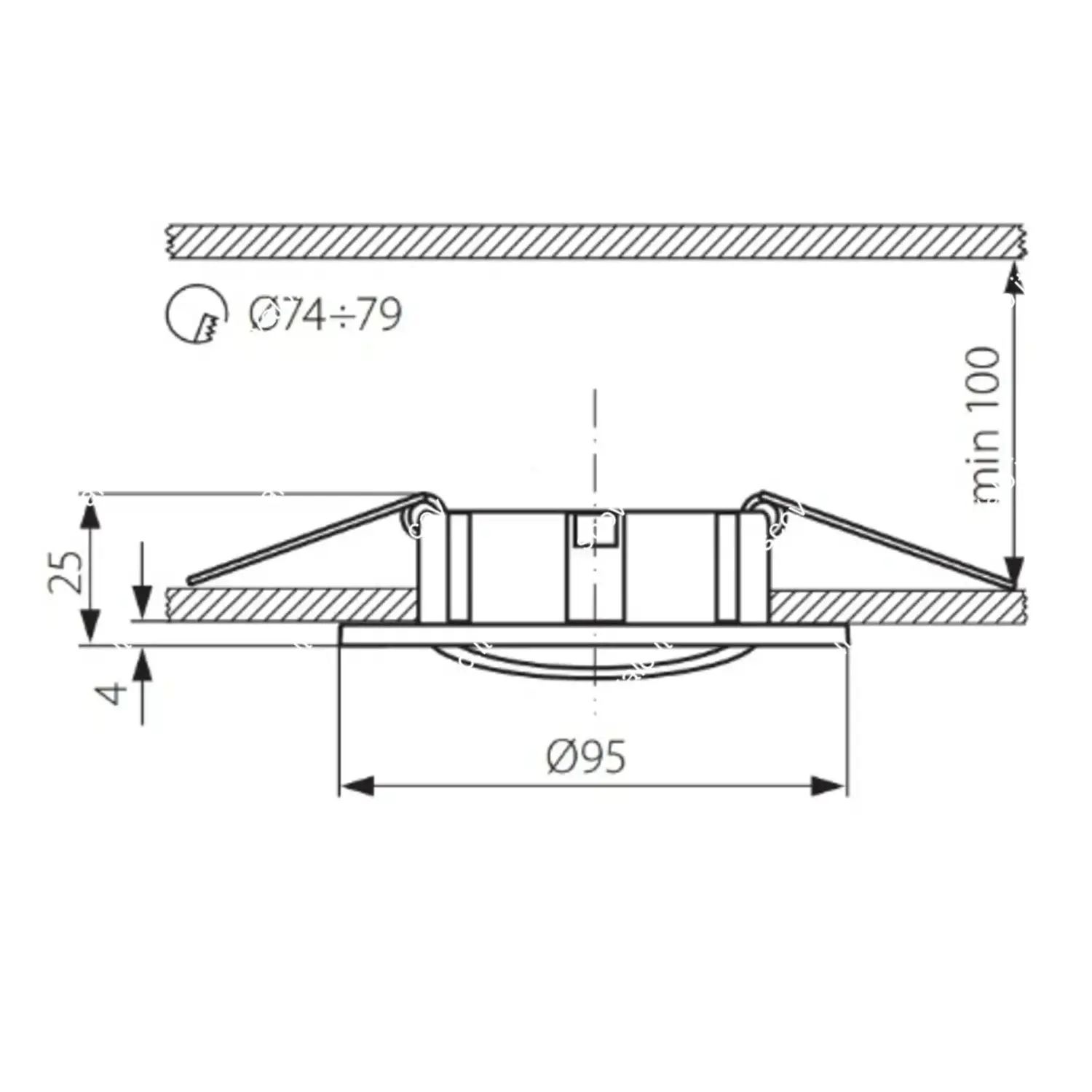 immagine porta faretto incasso decorativo lavorato ottone patinato orientabile gx5,3