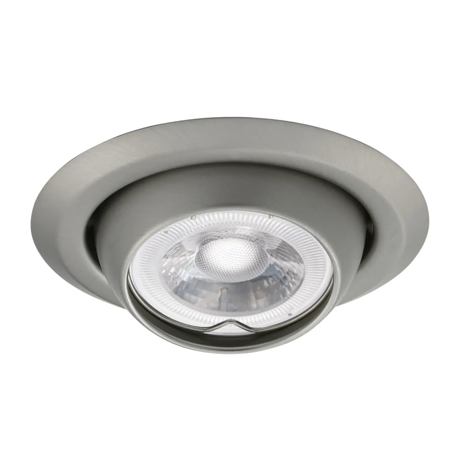 variante gx5,3 - cromo satinato - orientabile - foro 80 mm - tondo debordante