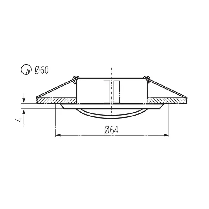 immagine faretto incasso gx4 cromo satinato orientabile foro 60 mm