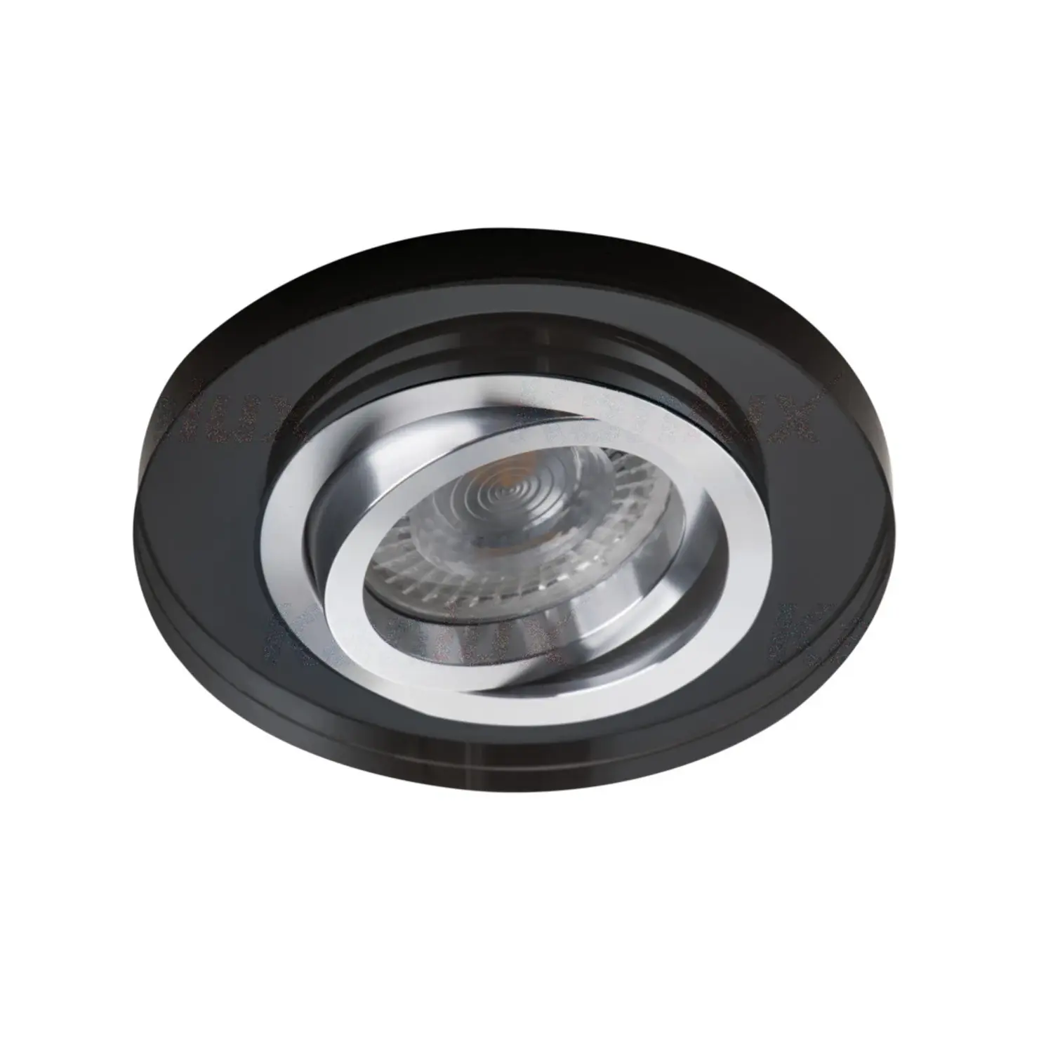 variante vetro - nero - 1 luce - orientabile - tondo