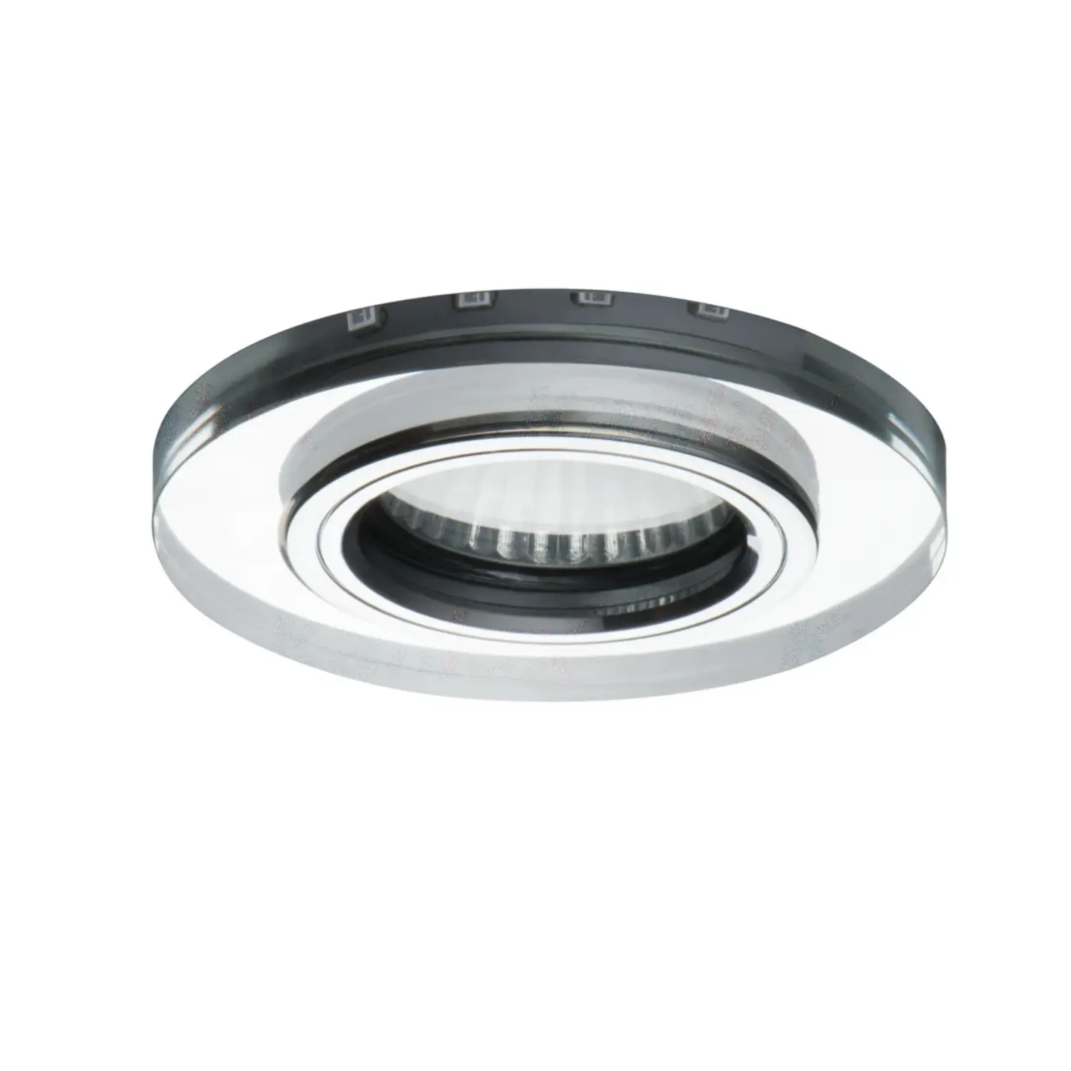 EGLO ERIDAN Faretto Da Superficie Tondo In Argento E Bianco, 3xGU10 LED 5W, Dimmabile, IP20, Diametro 21 Cm, Classe A+
