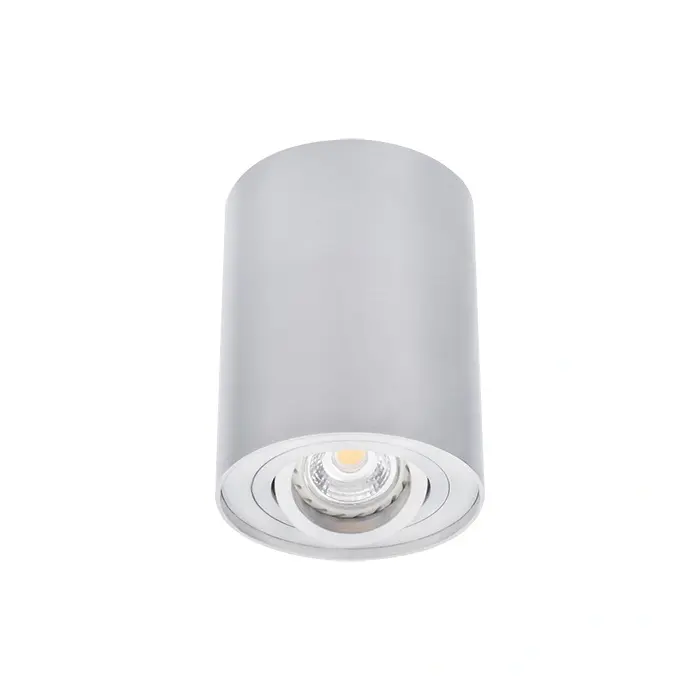 immagine faretto lampada da soffitto spot tondo orientabile gu10 grigio 1 luce