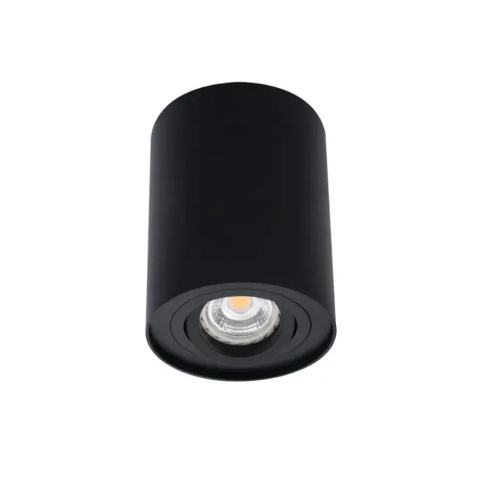 immagine faretto lampada da soffitto spot tondo orientabile gu10 nero 1 luce