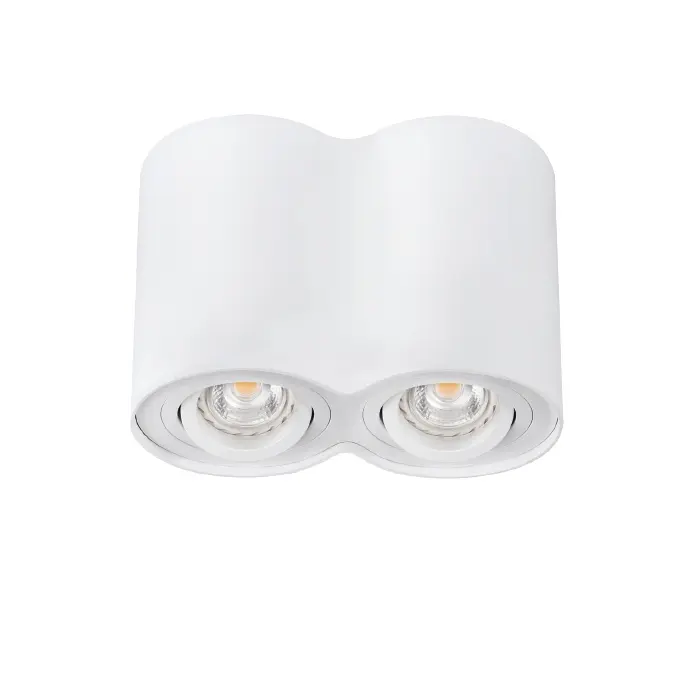 immagine del prodotto faretto lampada da soffitto spot tondo gu10 bianco 2 luci