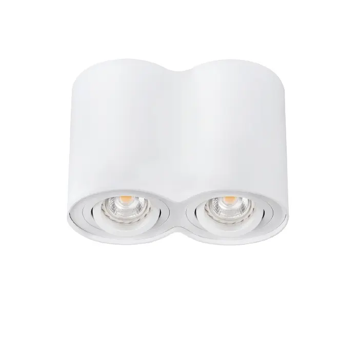 immagine faretto lampada da soffitto spot tondo gu10 bianco 2 luci