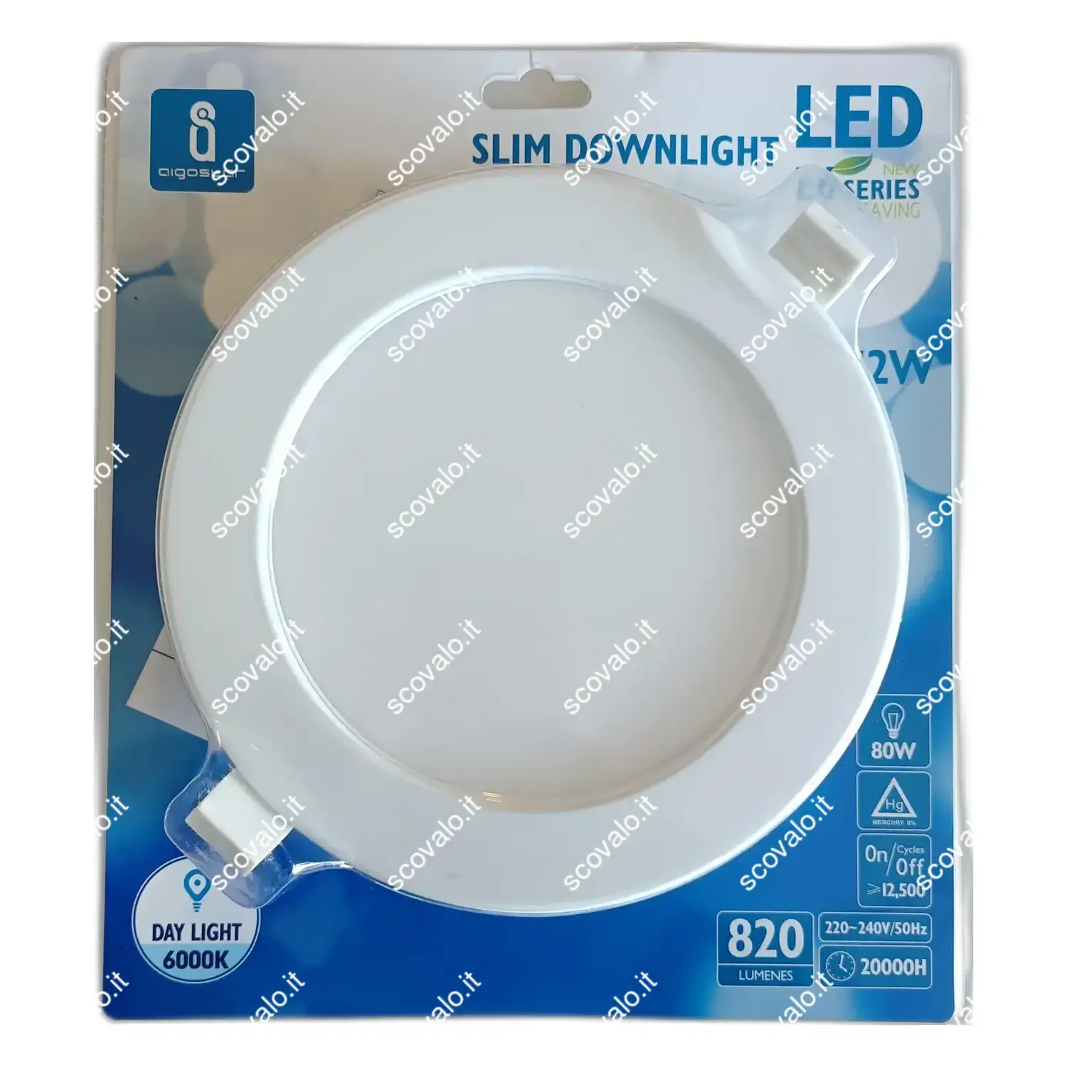 immagine faretto led mini panel da incasso tondo slim pannello led 12 watt bianco freddo