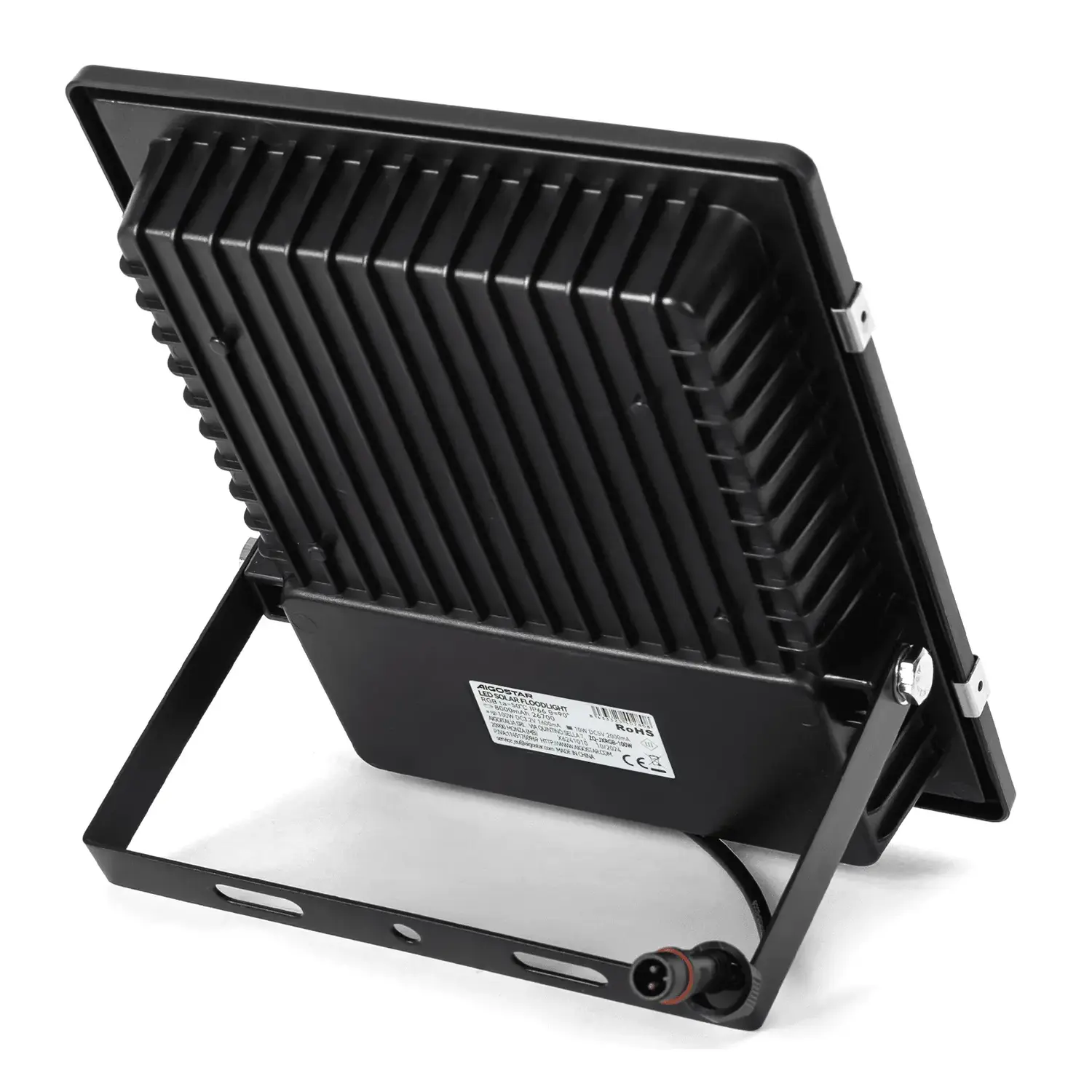 immagine faretto luce solare 5m 100W RGB serie 08 faro fotovoltaico con batteria