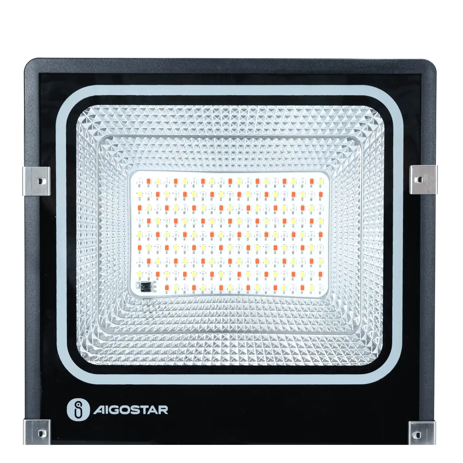 immagine faretto luce solare 5m 100W RGB serie 08 faro fotovoltaico con batteria