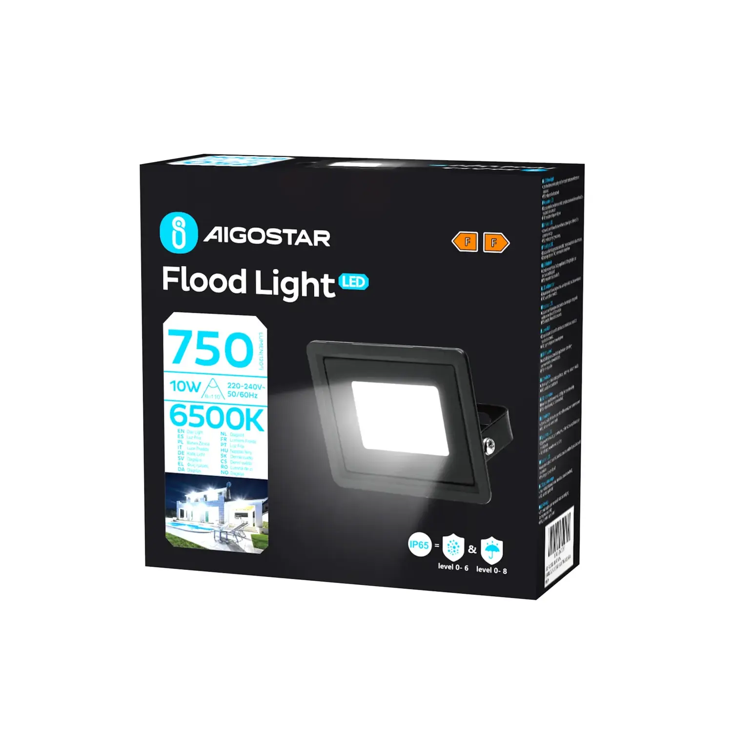 immagine faro flood light LED 10W 750lm 6500K IP65