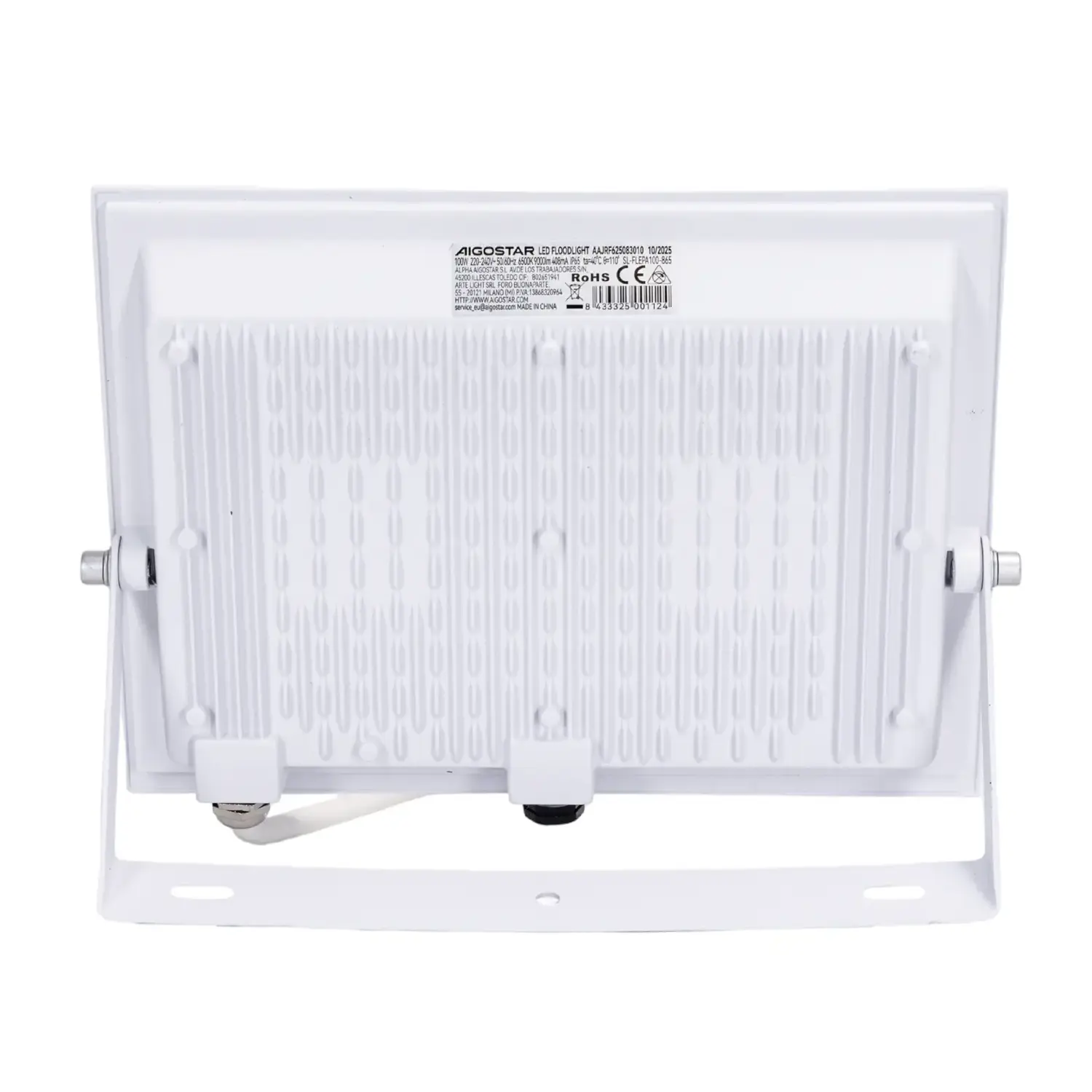 immagine faro led esterno stagno 100 watt 220-240 volt bianco freddo bianco ip65