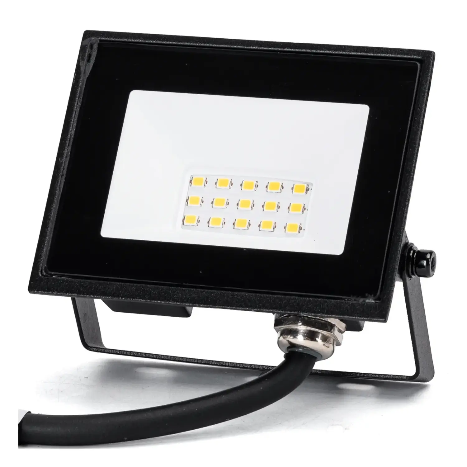 immagine del prodotto faro led esterno stagno 10 watt 220-240 volt bianco freddo nero ip65