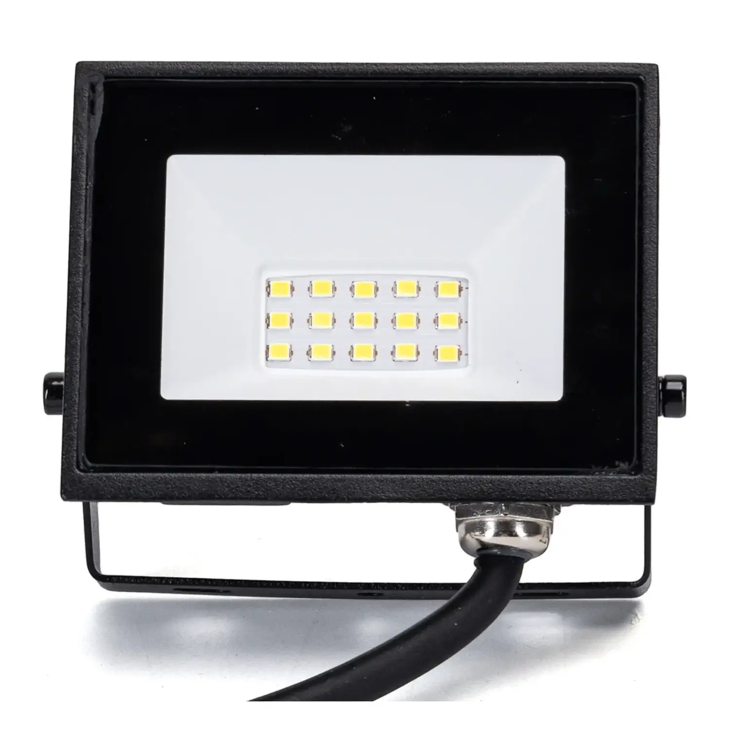 immagine faro led esterno stagno 10 watt 220-240 volt bianco freddo nero ip65