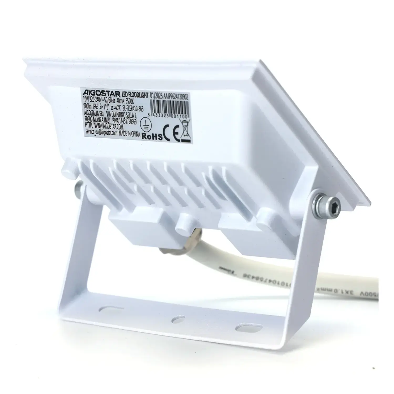 immagine faro led esterno stagno 10 watt 220-240 volt bianco freddo bianco ip65