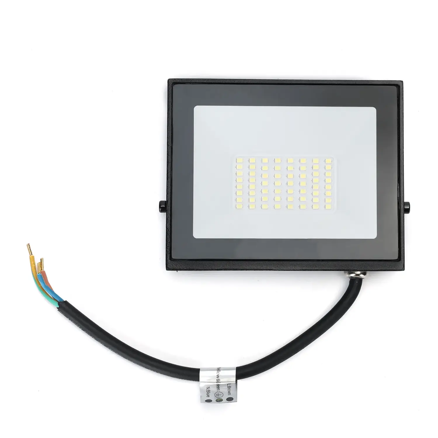 immagine faro led esterno stagno 30 watt 220-240 volt bianco naturale nero ip65