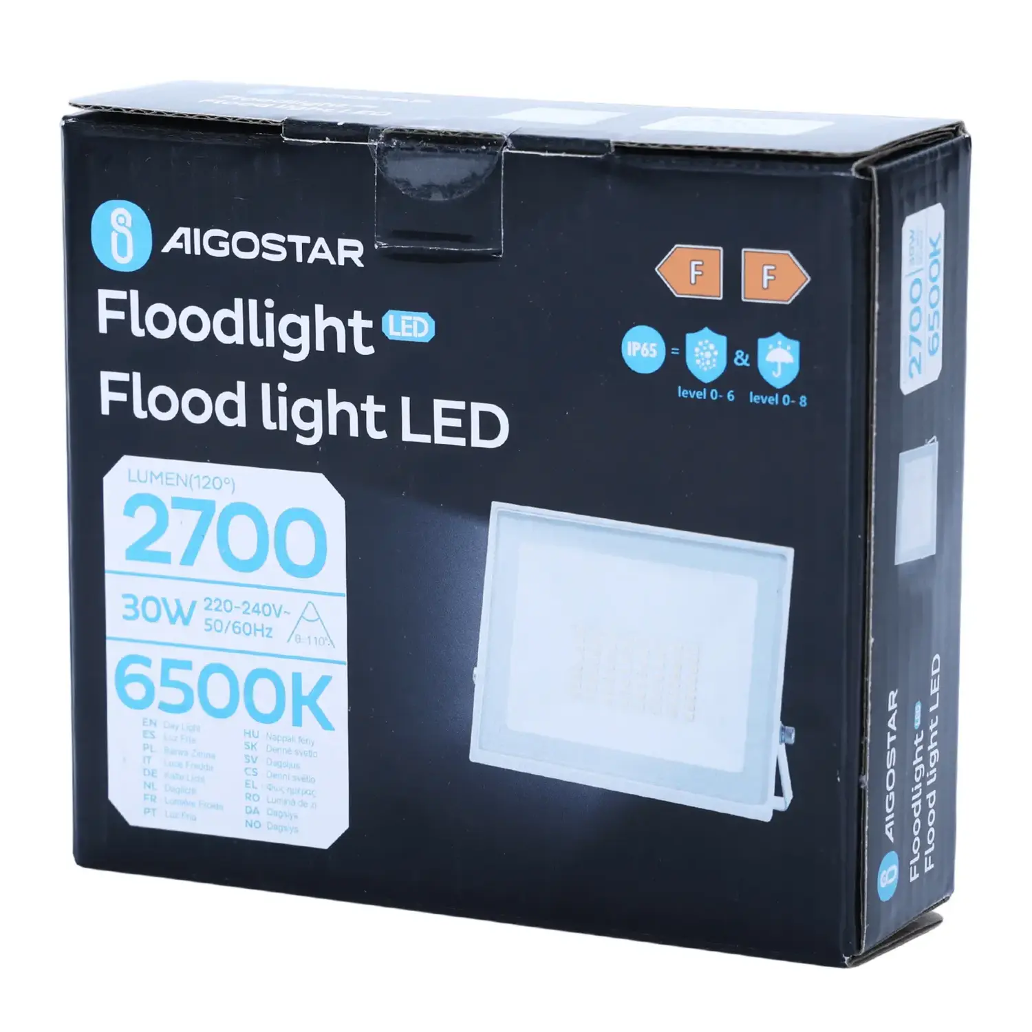 immagine faro led esterno stagno 30 watt 220-240 volt bianco freddo bianco ip65