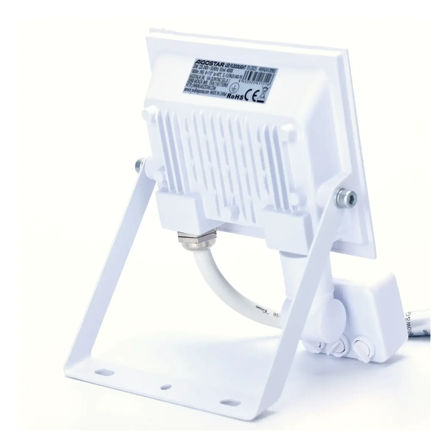 immagine Faro led sensore crepuscolare e di movimento 20 watt 220-240 volt bianco naturale bianco