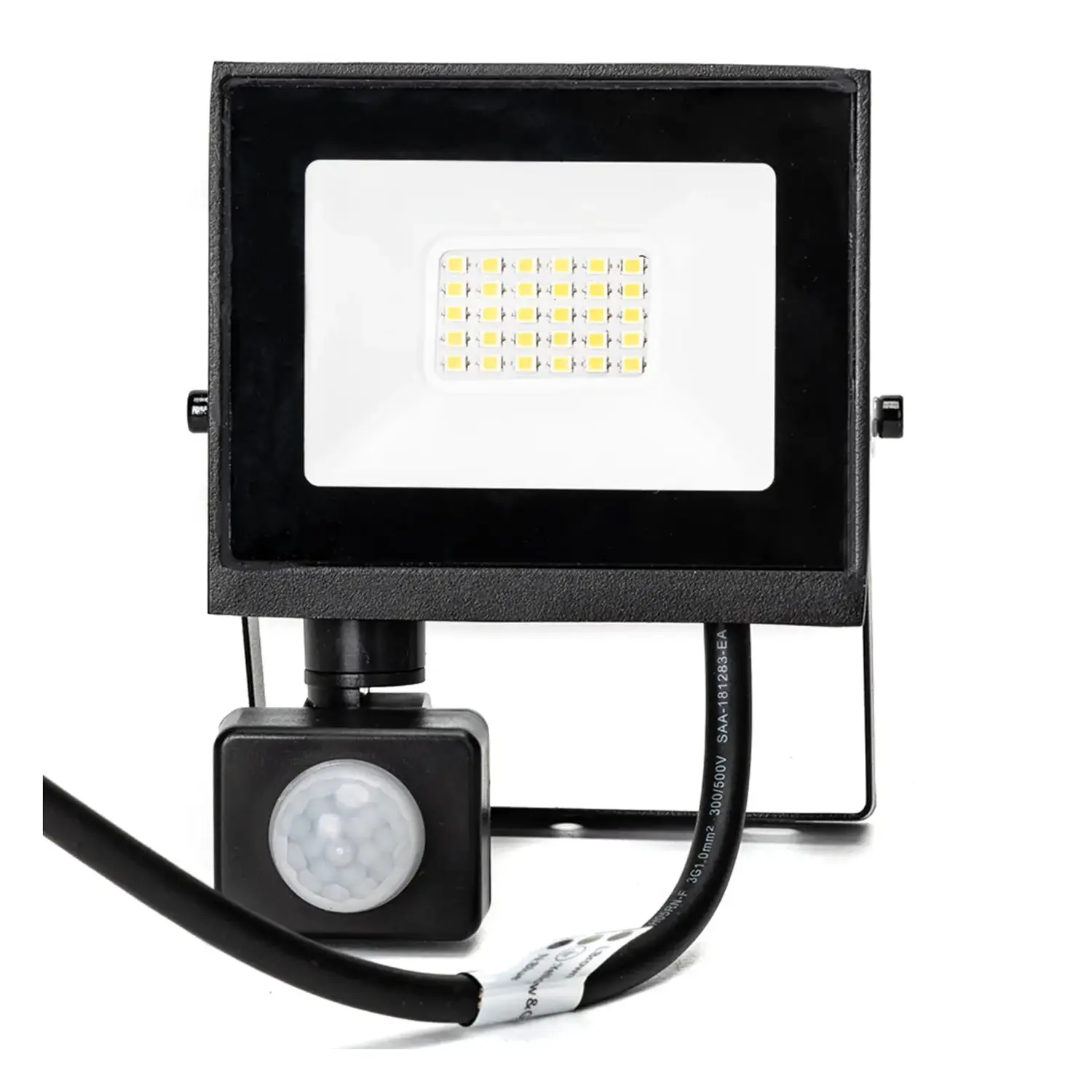 immagine Faro led sensore crepuscolare e di movimento 20 watt 220-240 volt bianco naturale nero