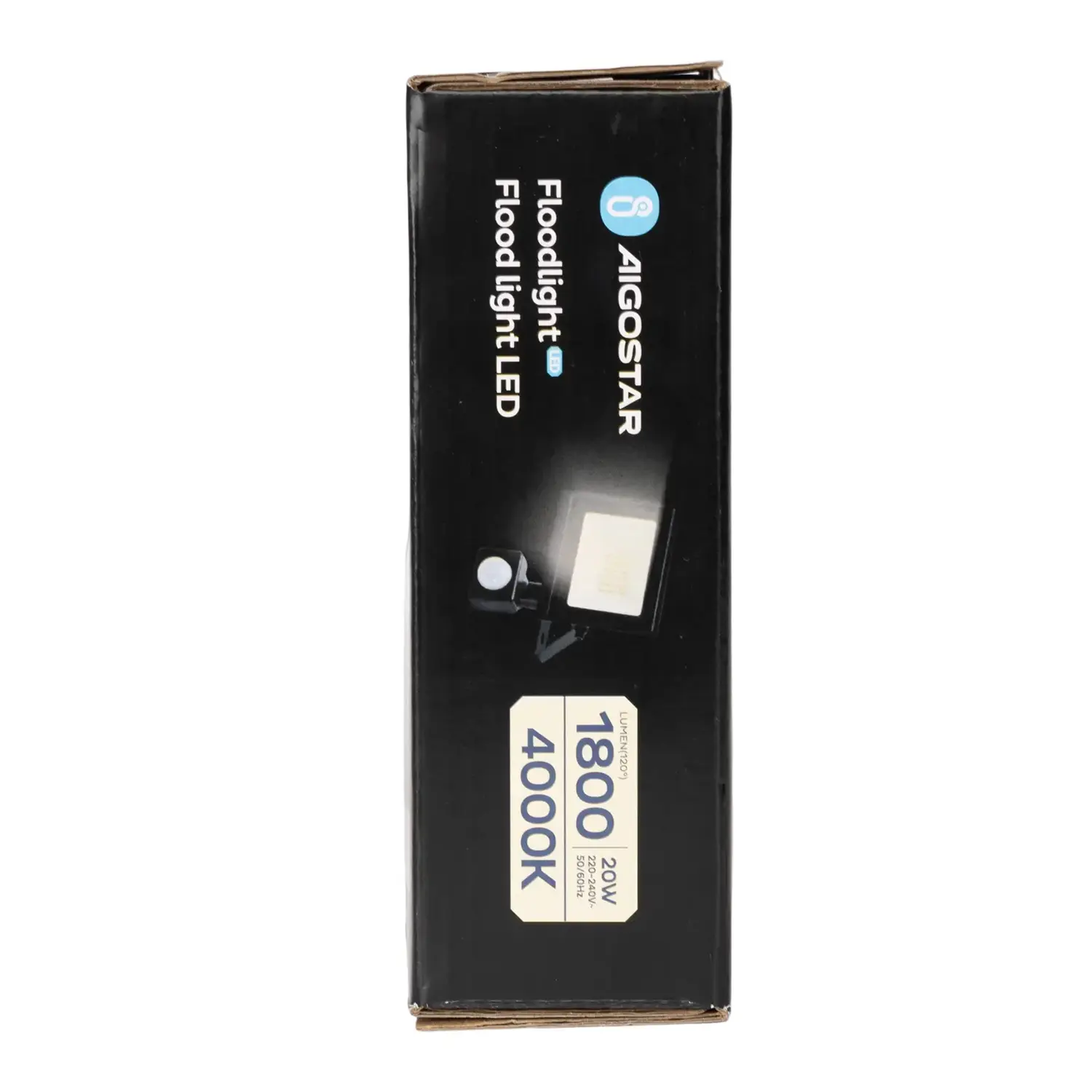 immagine Faro led sensore crepuscolare e di movimento 20 watt 220-240 volt bianco naturale nero