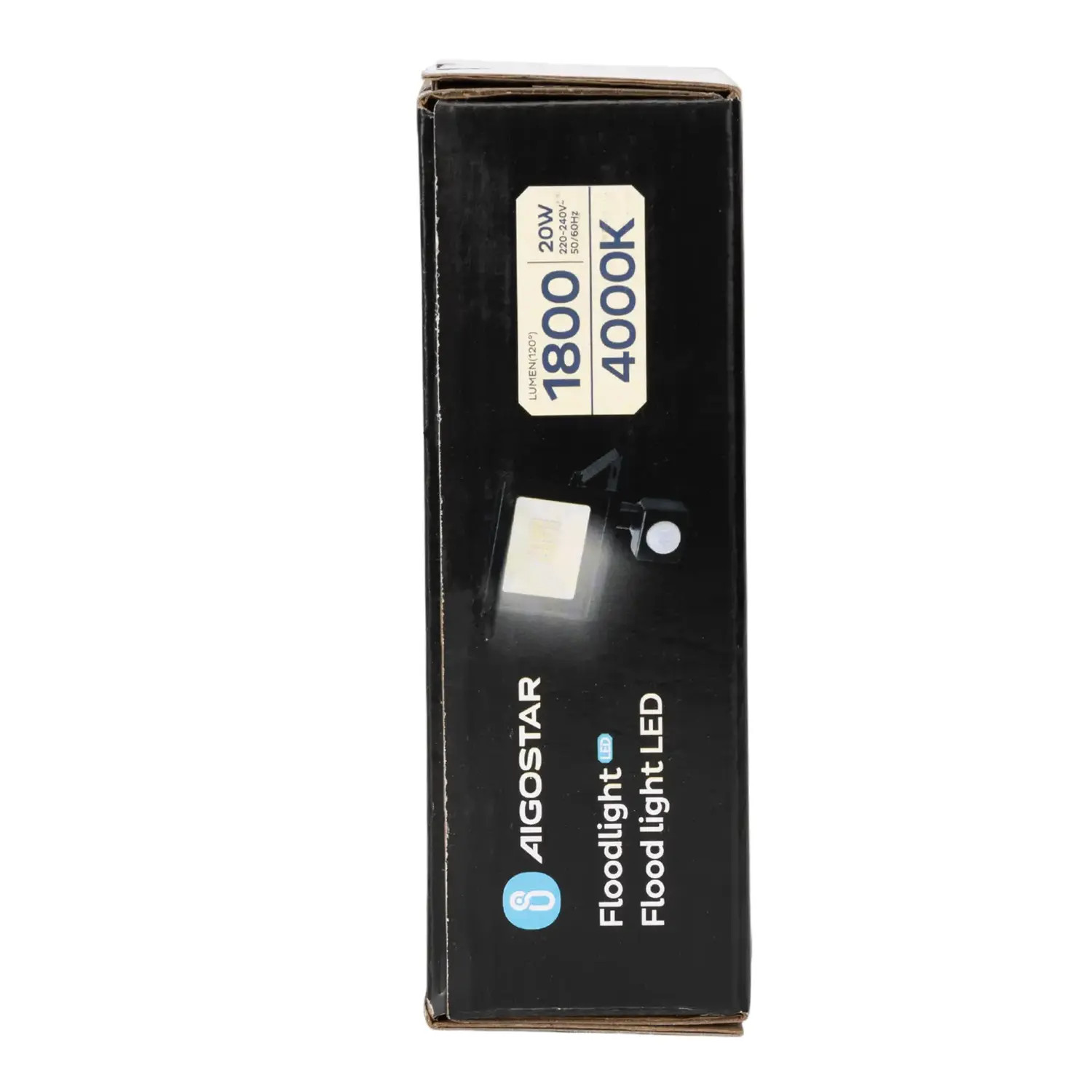 immagine Faro led sensore crepuscolare e di movimento 20 watt 220-240 volt bianco naturale nero