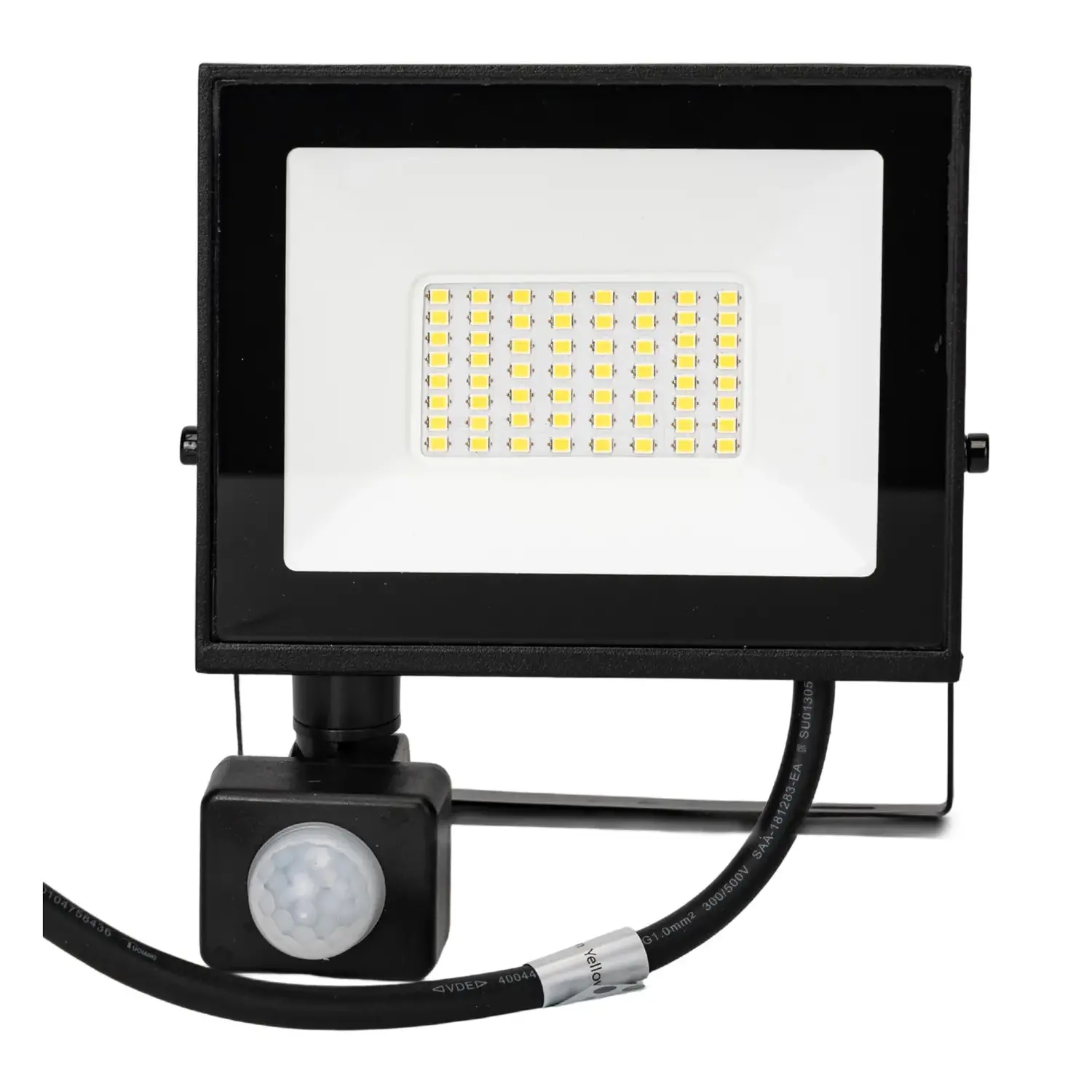 immagine Faro led sensore crepuscolare e di movimento 30 watt 220-240 volt bianco naturale nero