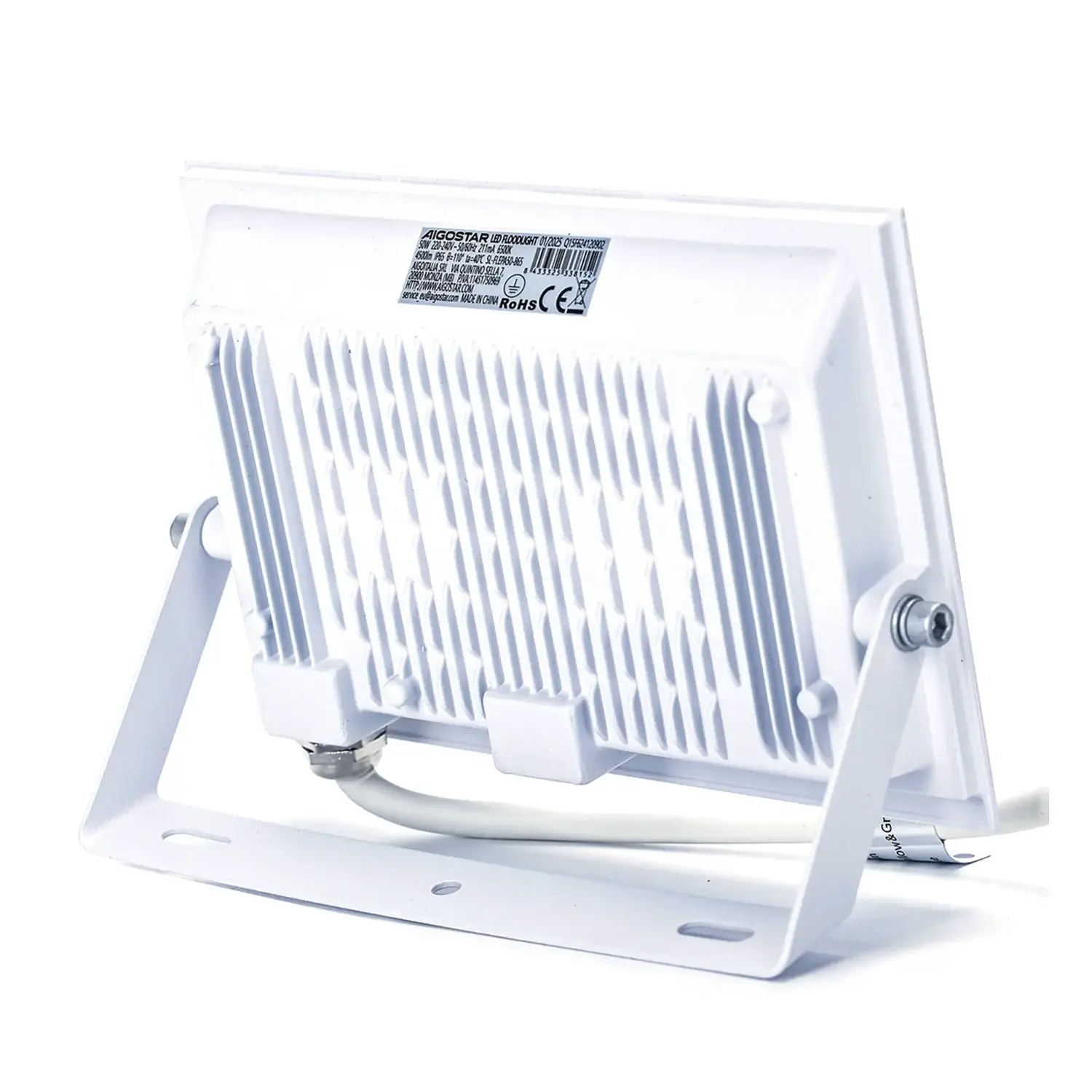 immagine faro led esterno stagno 50 watt 220-240 volt bianco freddo bianco ip65