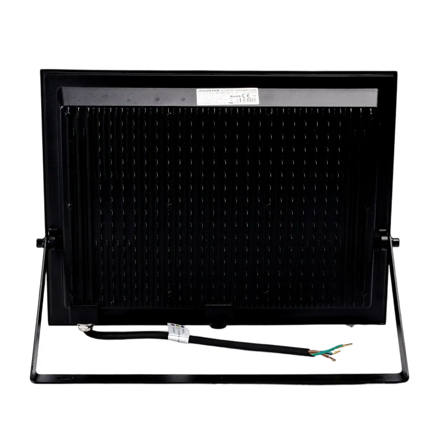 immagine faro led esterno stagno 200 watt 220-240 volt bianco naturale nero ip65