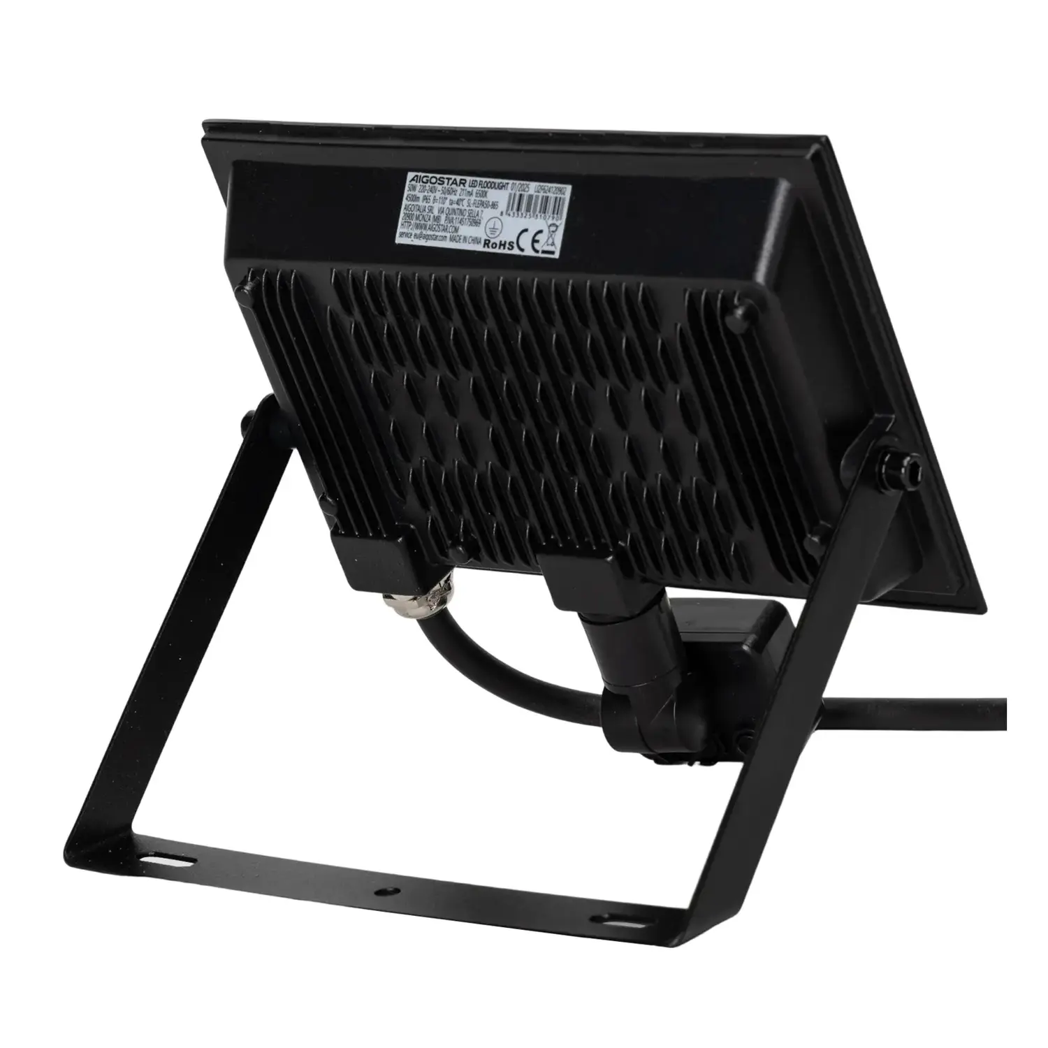 immagine Faro led sensore crepuscolare e di movimento 50 watt 220-240 volt bianco naturale nero