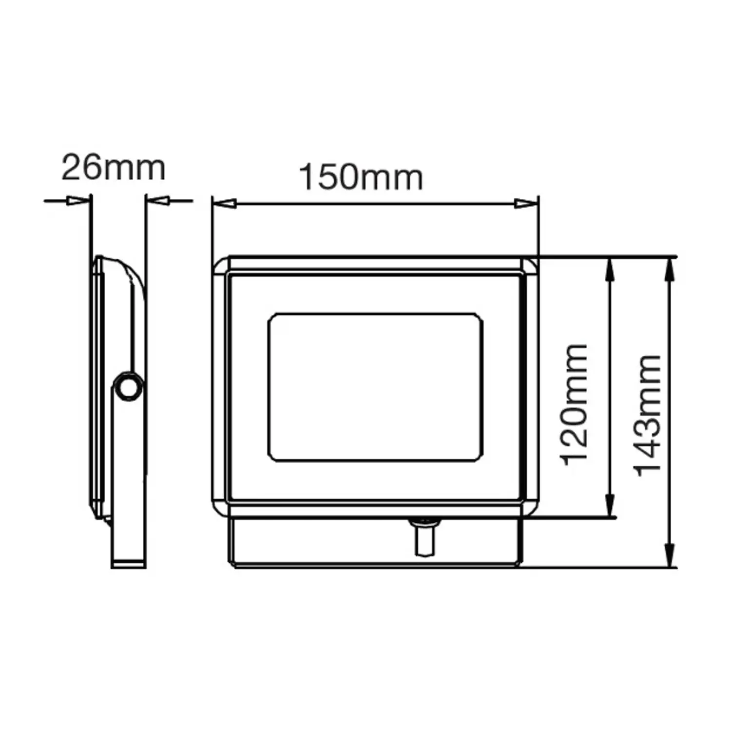 immagine faro led da esterno proiettore ip65 slim 20 watt bianco caldo bianco