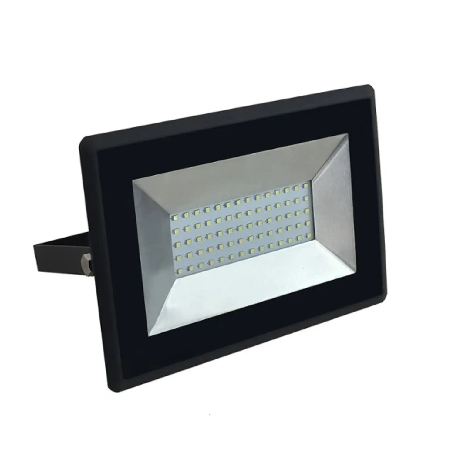 immagine faro led da esterno proiettore ip65 slim 50 watt bianco naturale nero