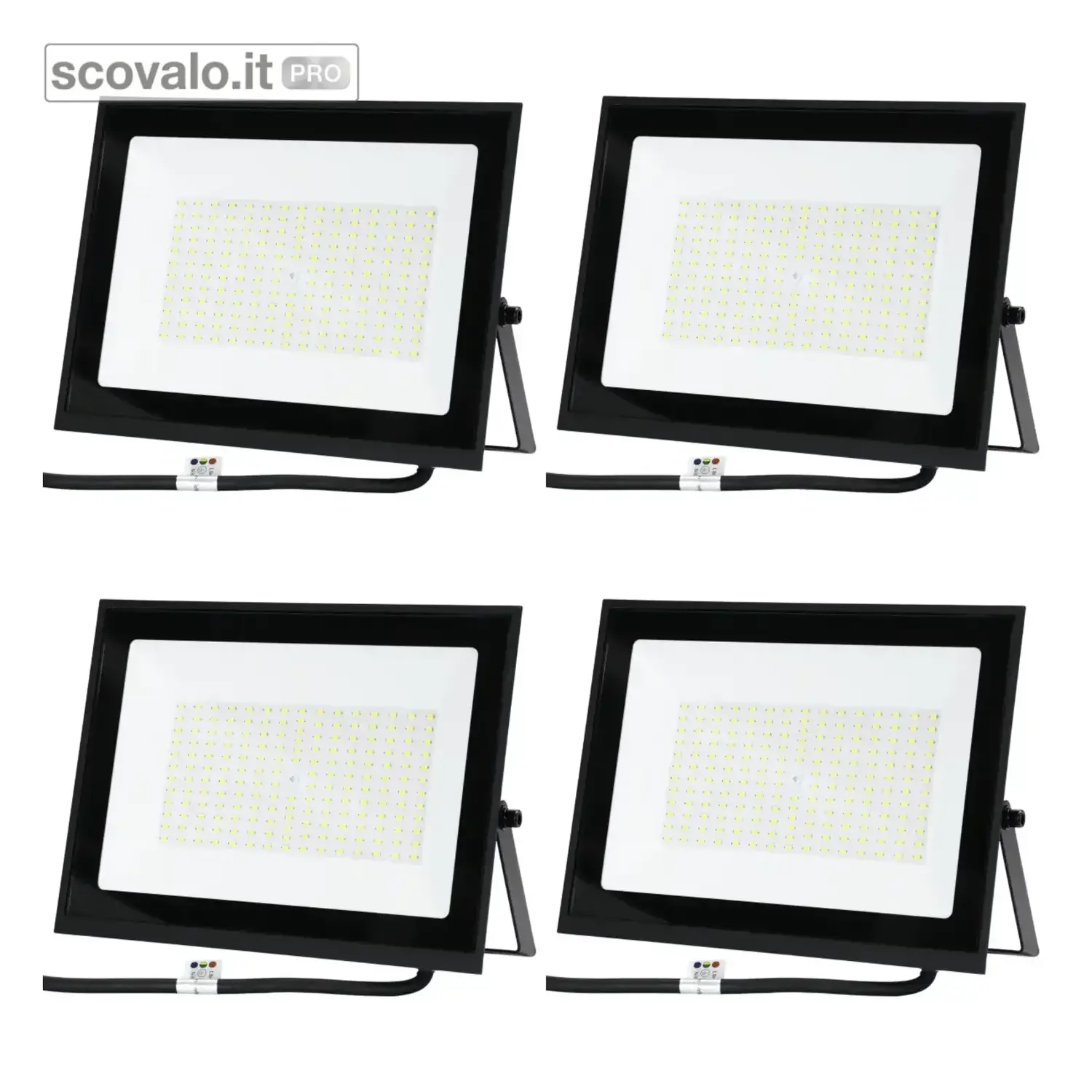 immagine del prodotto Set 4x Faro Proiettore LED 100W Slim IP65 9000lm Bianco Freddo 6500K 4 Pezzi