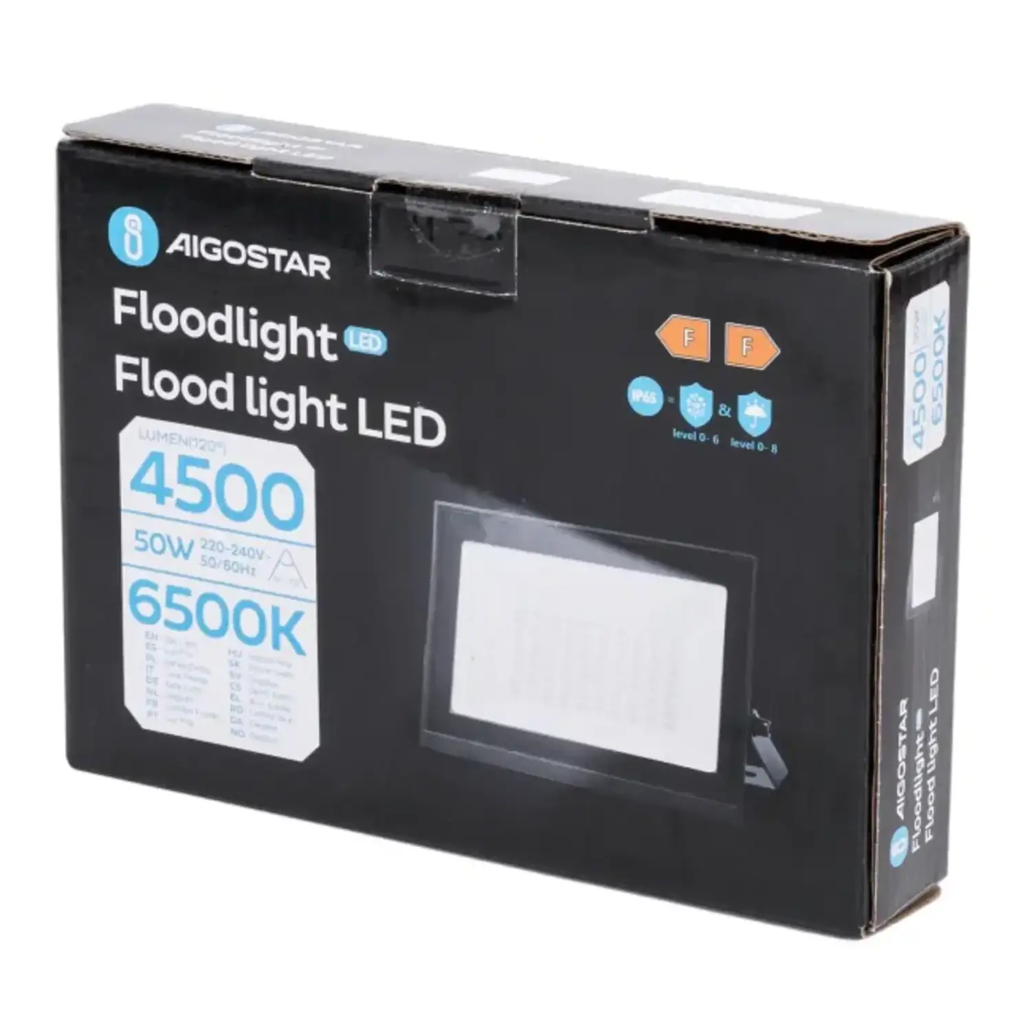 immagine Set 4x Faro LED Proiettore 50W 4500lm 6500K IP65 Slim 4 Pezzi Bianco Freddo