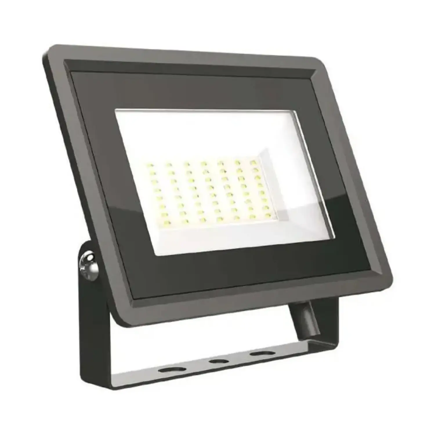 immagine faro proiettore esterno led smd ultraluminoso slim ip65 50 watt bianco freddo