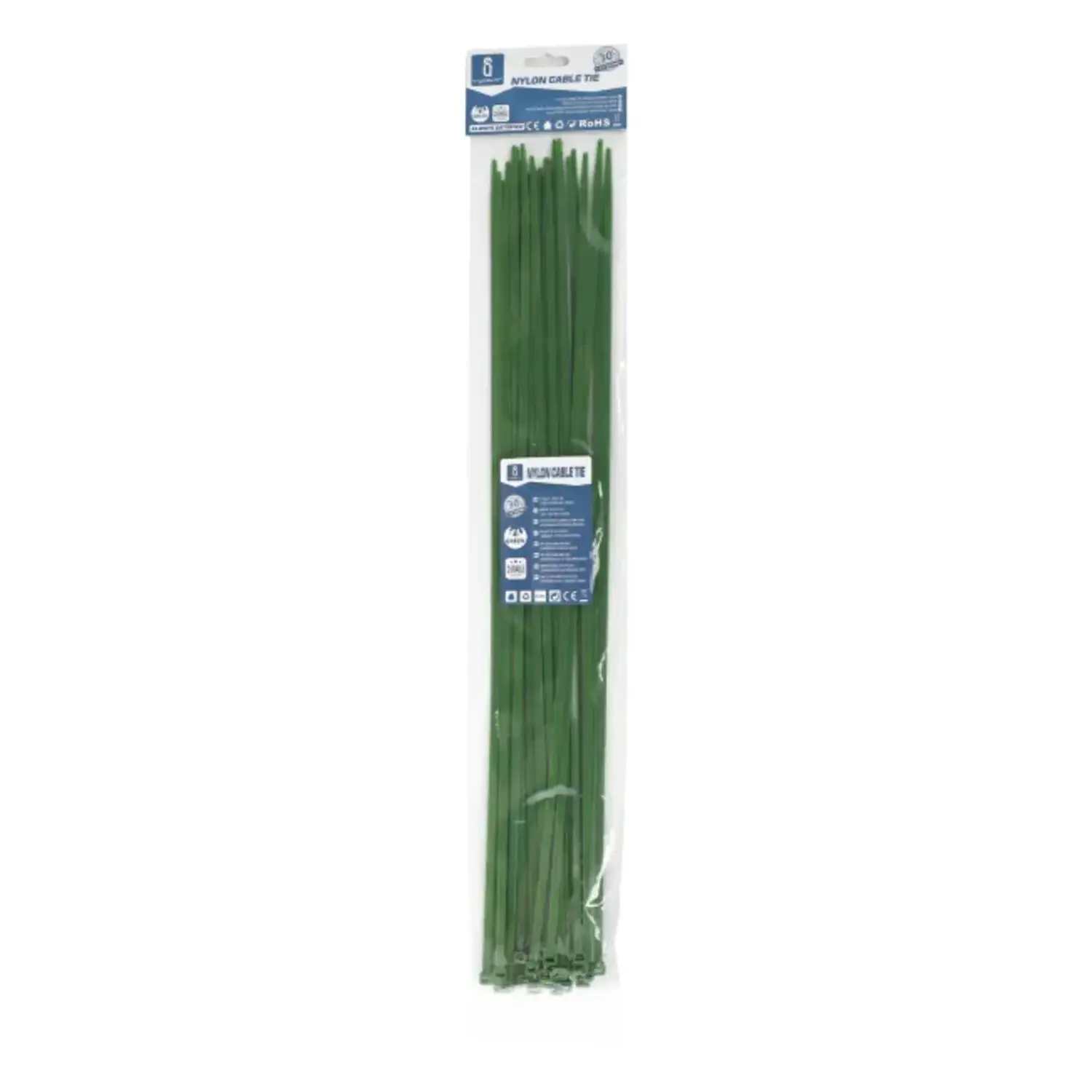 immagine fascette fermacavo in nylon 30 pz 4,8x450mm verdi