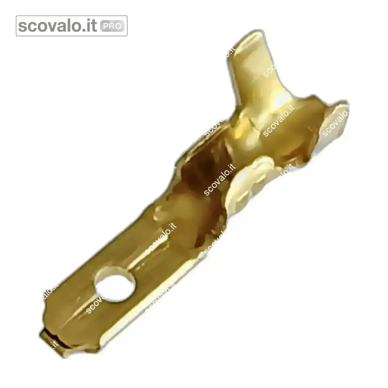 immagine del prodotto Faston Maschio 2,86mm Terminale a Crimpare Ottone Stagnato 10pz