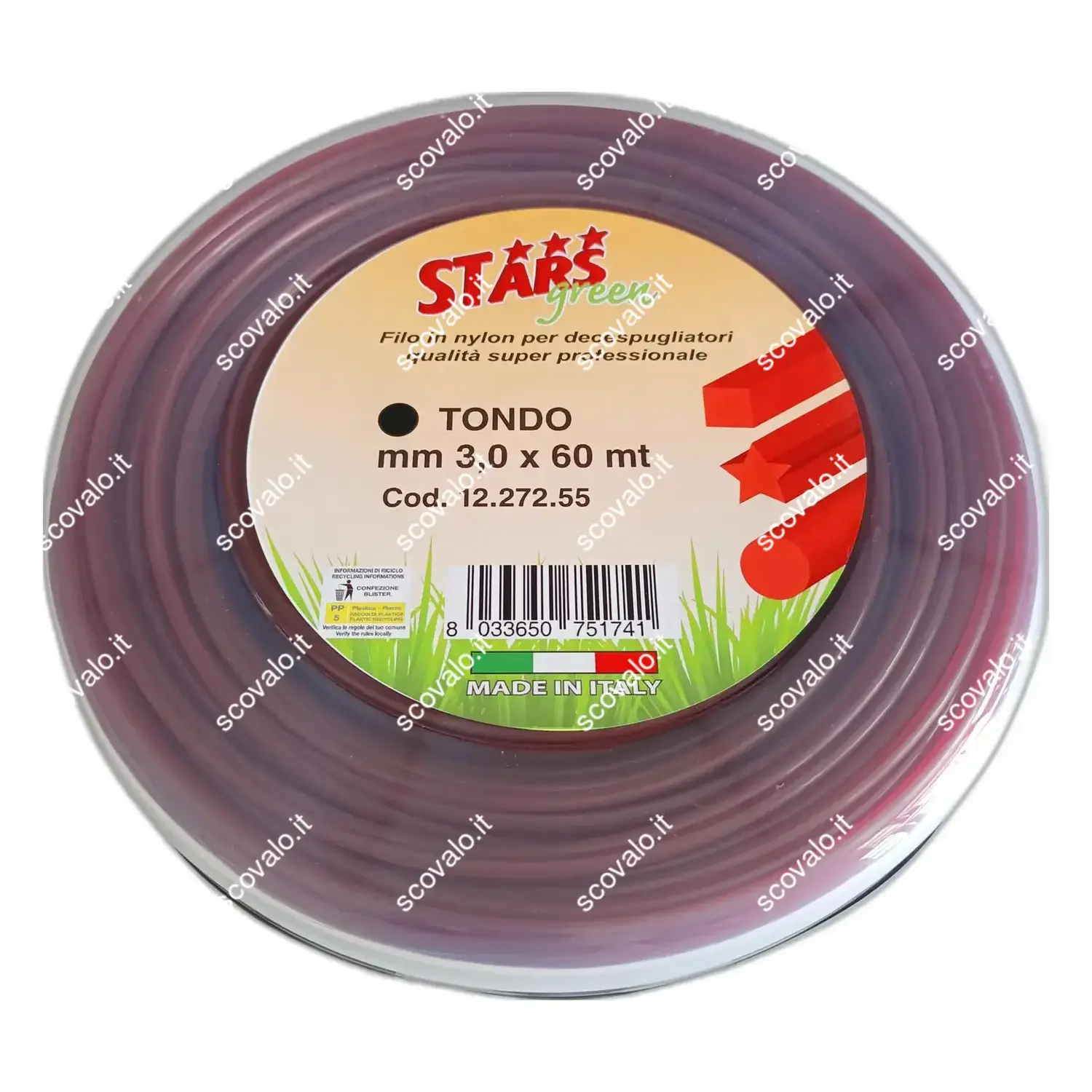 immagine filo per decespugliatore tondo corallo 3mm 60mt